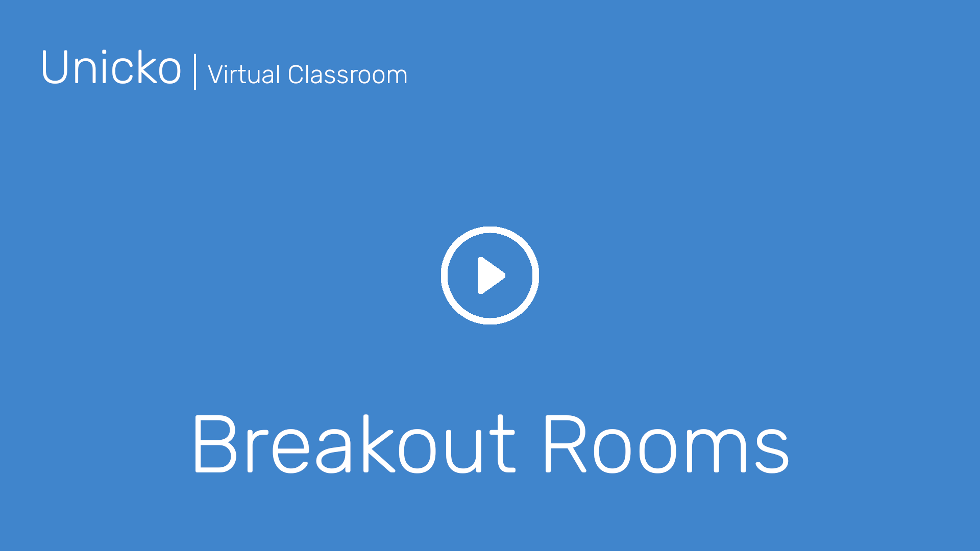 Breakout rooms